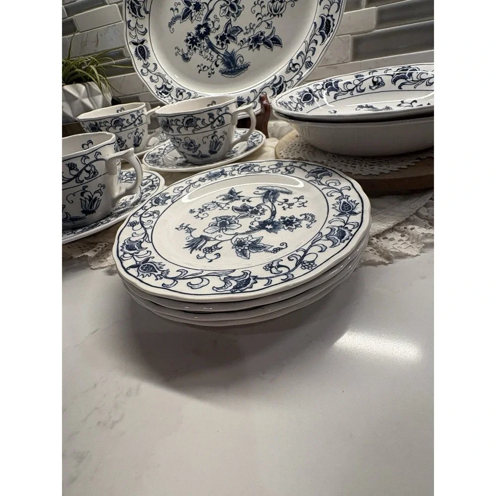 NIKKO Ironstone MING TREE RARE LOT 13 .4270. Harmony House Blue Bonnet. Vintage